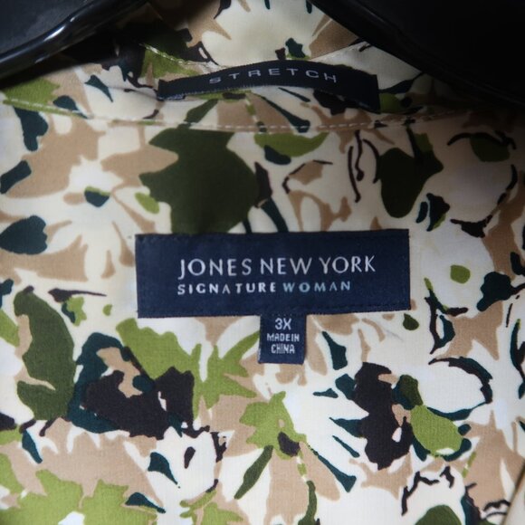 Jones of New York Signature Women's Floral Print Blouse Size 3X - Picture 4 of 9